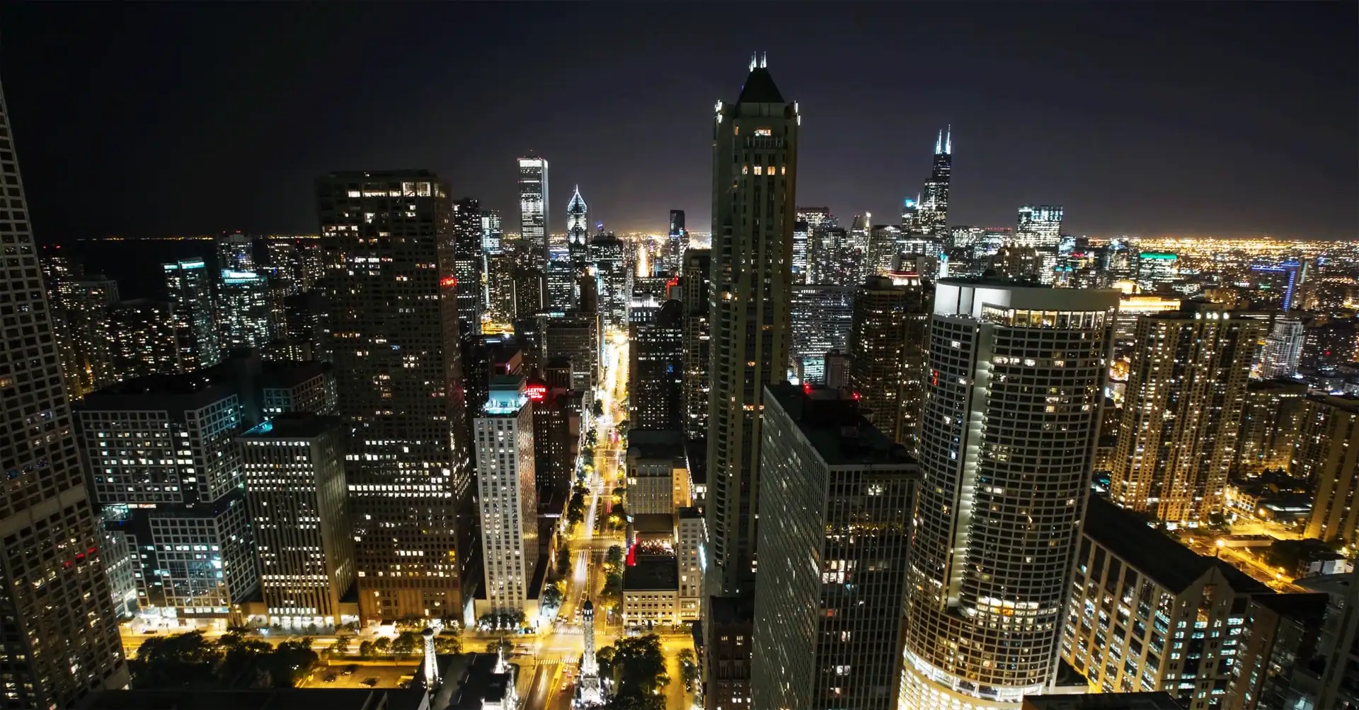Dubai skyline at night